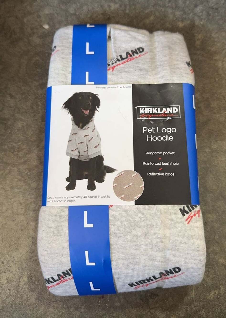 Kirkland Signature Pet Logo Hoodie, Size Large